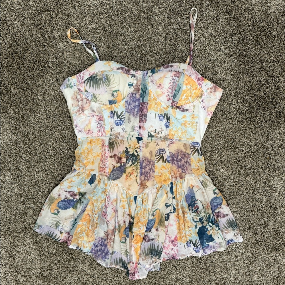 Floral mini dress or top